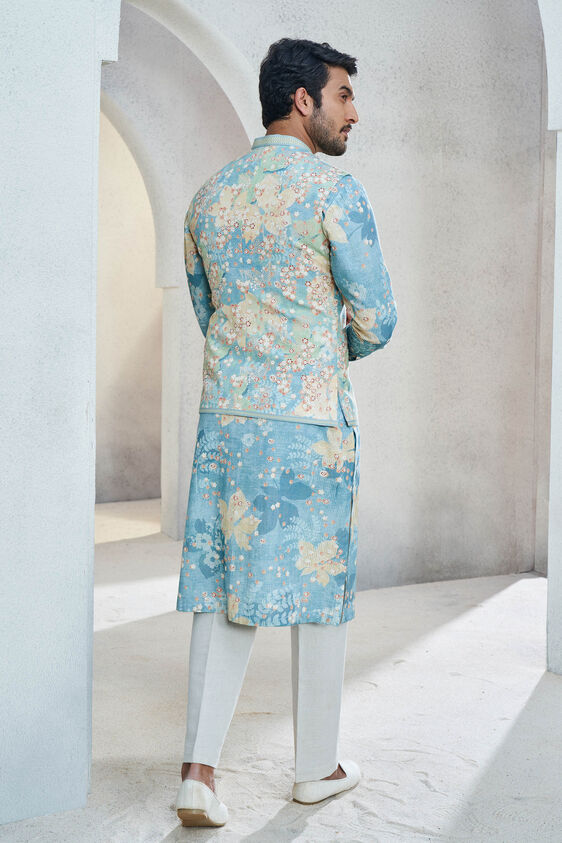 Revaan Nehru Jacket - Powder Blue, Powder Blue, image 3